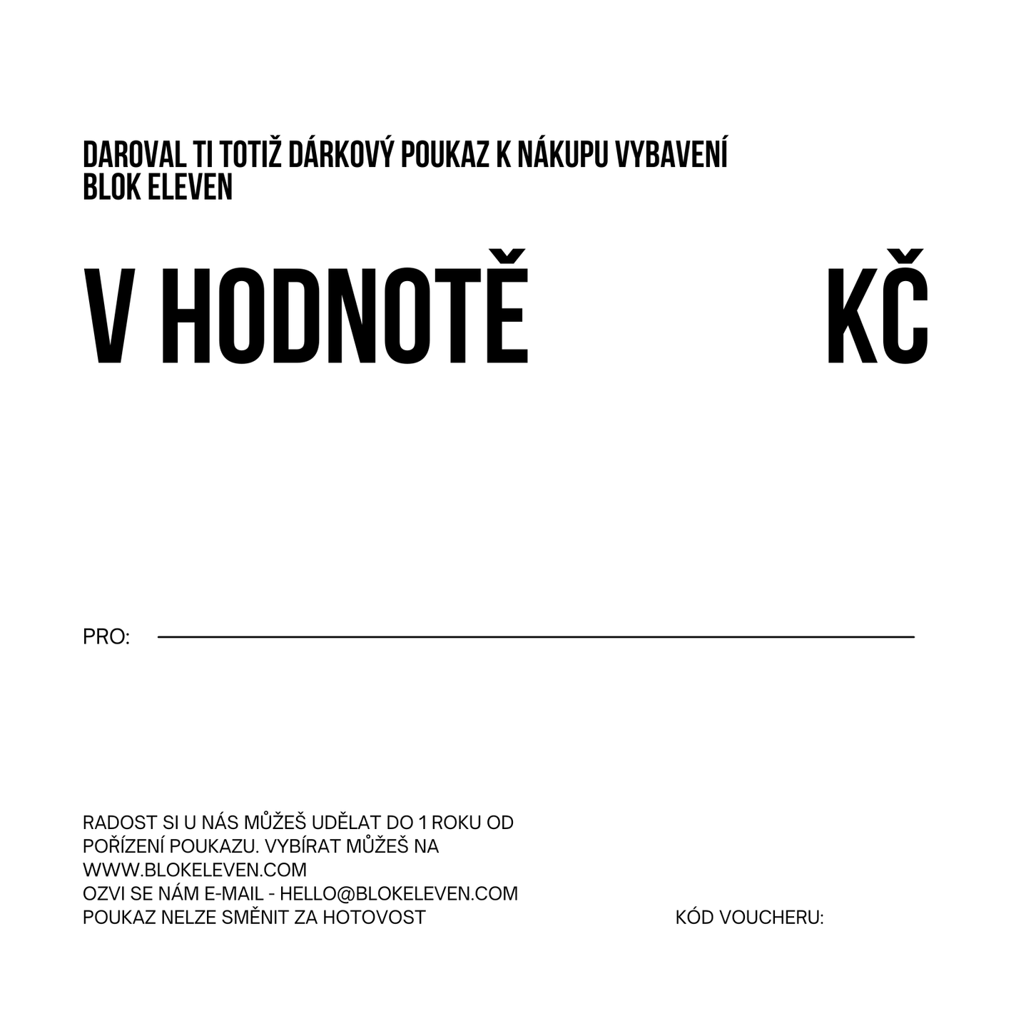 ELEKTRONICKÝ DÁRKOVÝ POUKAZ